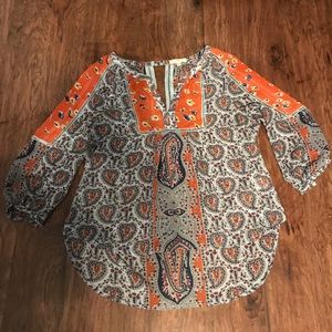 NWOT- LOVE FIRE 3/4 length sleeve sheer top sz xl